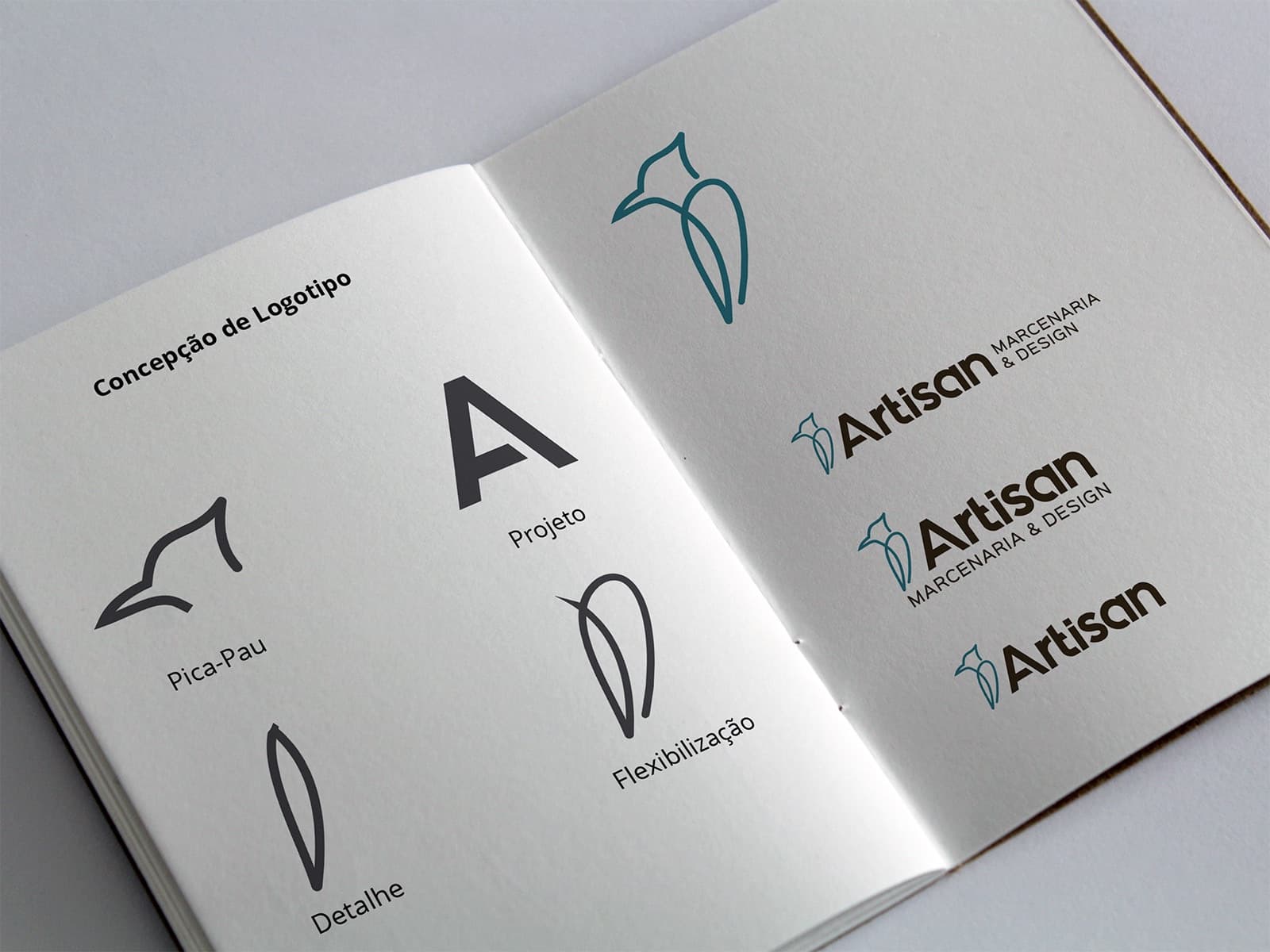 Seção intermediária do site da Artisan Marcenaria
